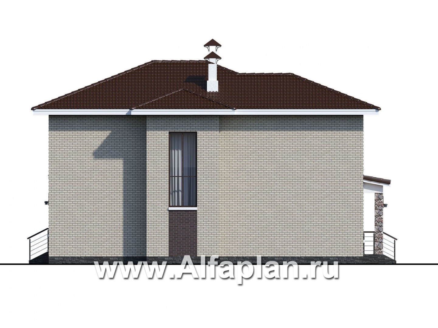 «Формула успеха» - проект двухэтажного дома из газобетона, в скандинавском стиле, удобный план дома - фасад дома