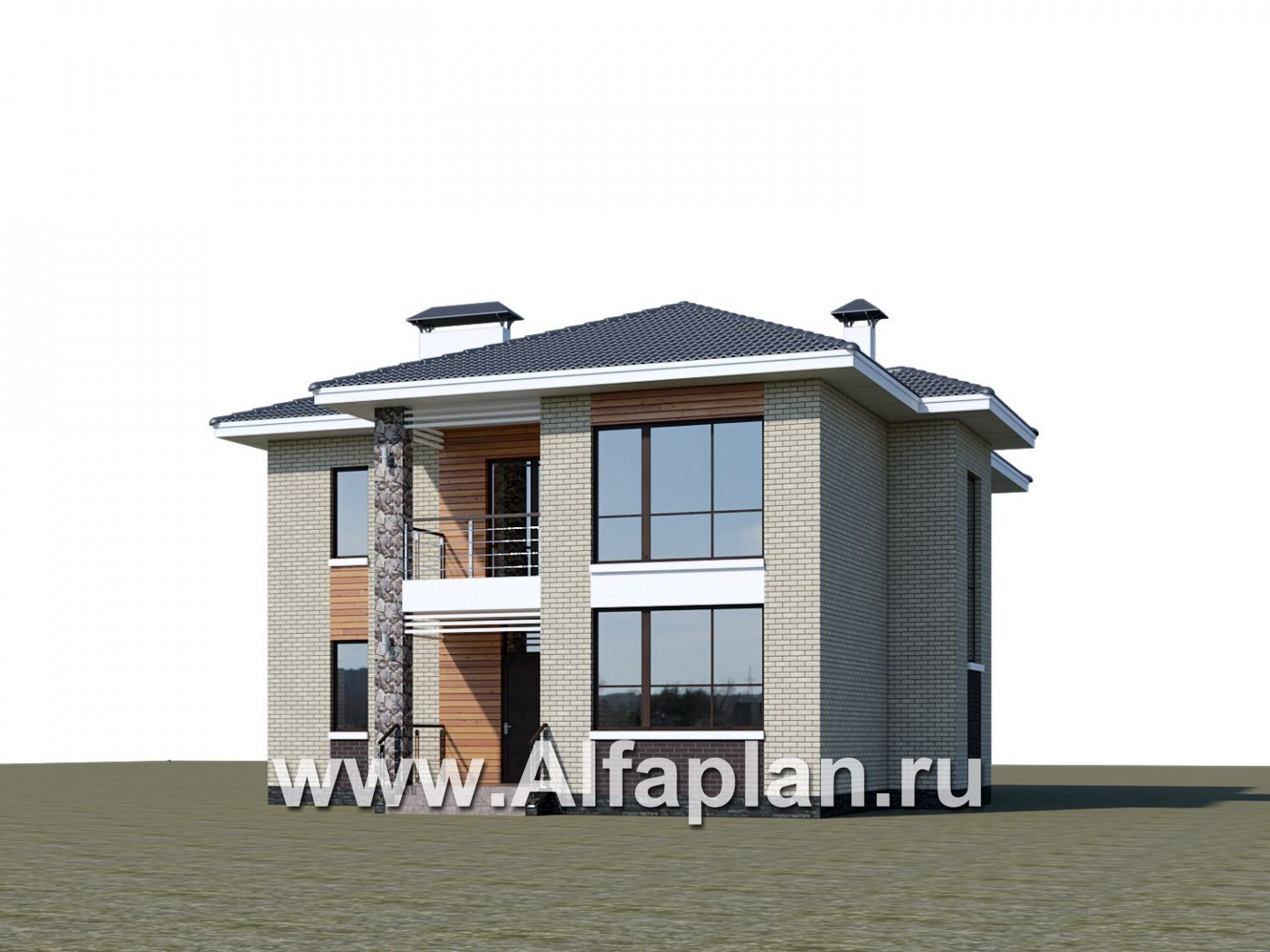 «Формула успеха» - проект двухэтажного дома из газобетона, в скандинавском стиле, удобный план дома - дизайн дома №2
