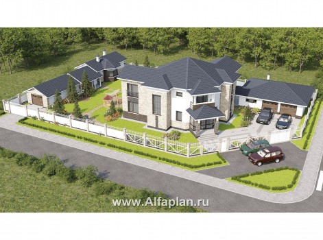 Проекты домов Альфаплан - "Эдем" - эксклюзивный двухэтажный коттедж с большим гаражом 219Р - превью дополнительного изображения №3