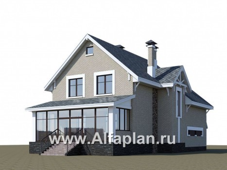 Проекты домов Альфаплан - «Белая ночь»- дом с цокольным этажом для большой семьи - превью дополнительного изображения №2