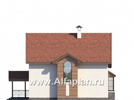 Проекты домов Альфаплан - «Импульс» - современный компактный проект - превью фасада №3