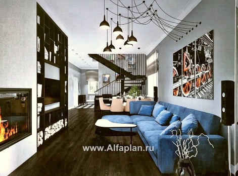 Проекты домов Альфаплан - «Эль-Ниньо»- дом с террасами и навесом для машин - превью дополнительного изображения №2