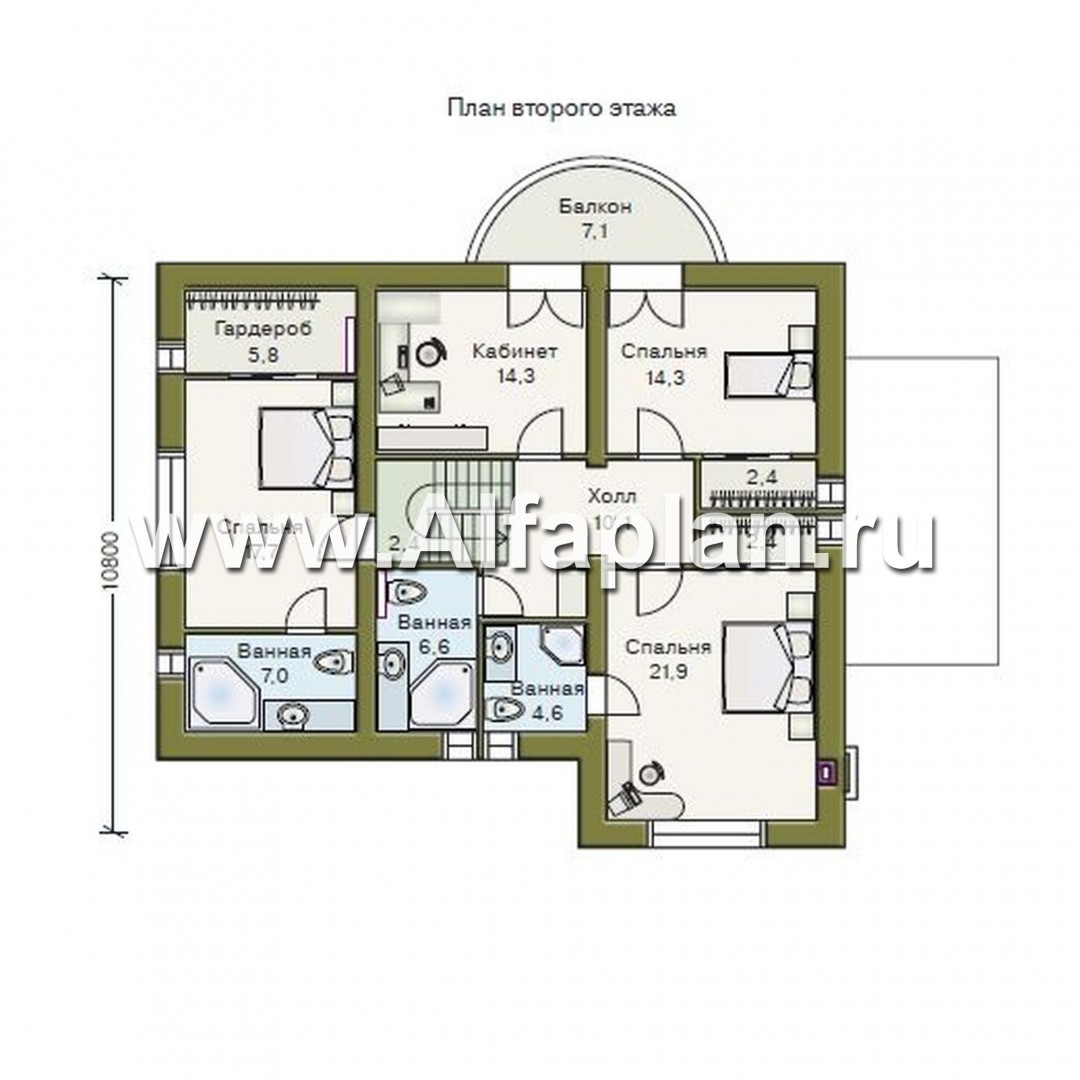 Проекты домов Альфаплан - «Суперстилиса» - удобный дом с рациональной планировкой - изображение плана проекта №2
