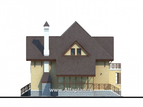 Проекты домов Альфаплан - «Суперстилиса» - удобный дом с рациональной планировкой - превью фасада №2