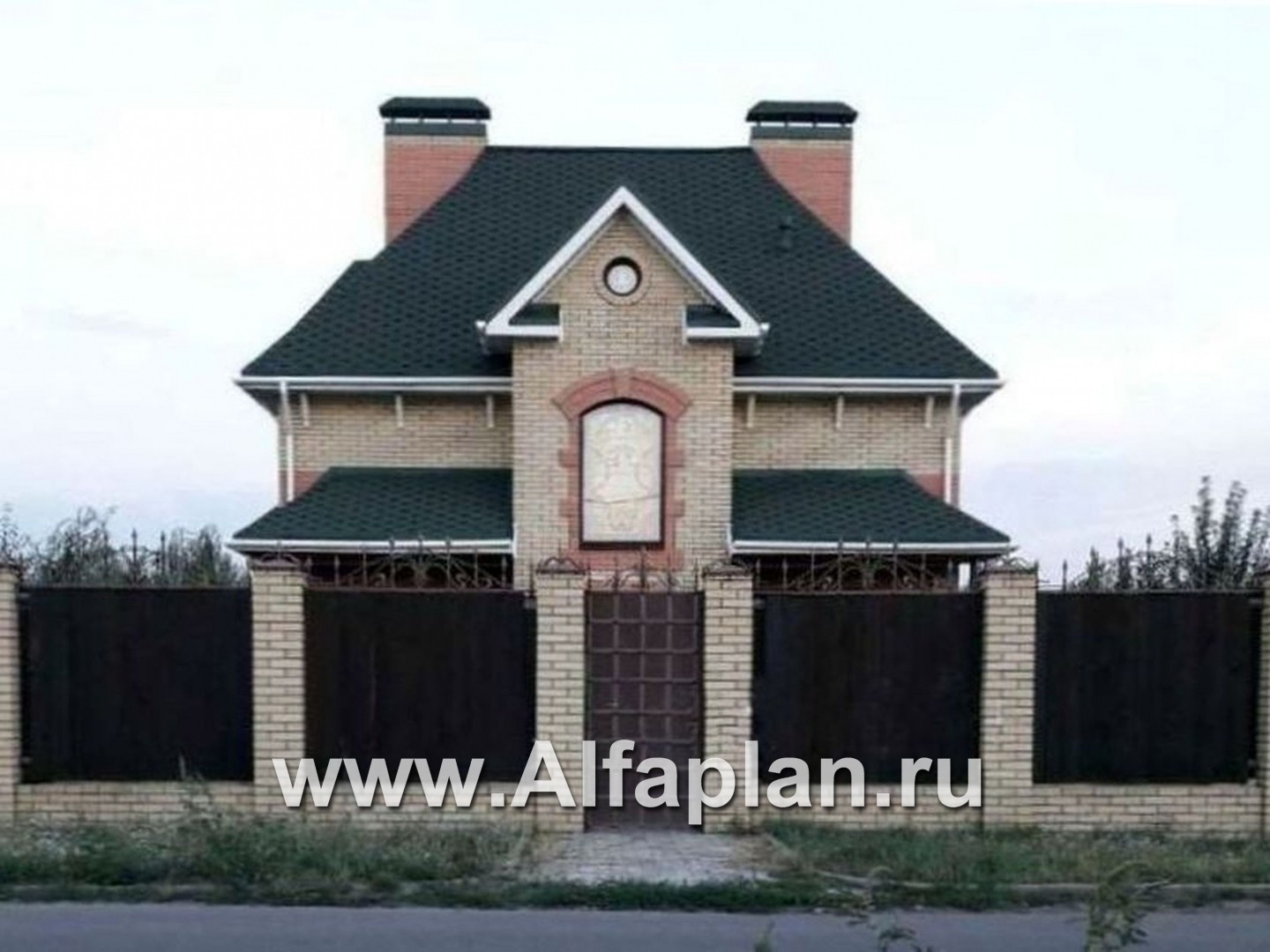 «Шале Малек» -  проект дома с мансардой, с террасой, в английском стиле - дизайн дома №4