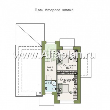 Проекты домов Альфаплан - Современный кирпичный дом «Прагма» - превью плана проекта №2