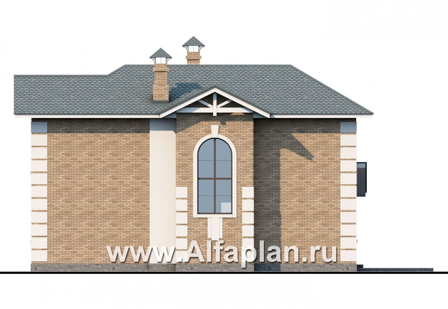 Проекты домов Альфаплан - «Потемкин» - элегантный двуxэтажный коттедж - изображение фасада №2