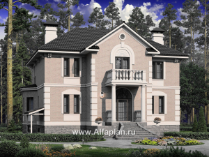 Проекты домов Альфаплан - «Головин плюс» - особняк в стиле Петровских традиций - превью основного изображения