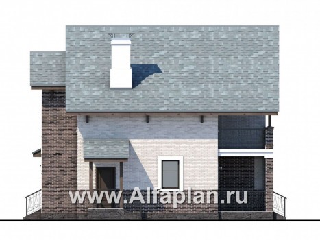 Проекты домов Альфаплан - «Виконт» - компактный дом с отличной планировкой - превью фасада №2