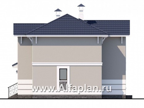 Проекты домов Альфаплан - «Жемчужина» - небольшой изысканный коттедж с удобной планировкой - превью фасада №2