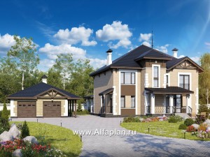 Проекты домов Альфаплан - «Демидов» ДУО - превью основного изображения