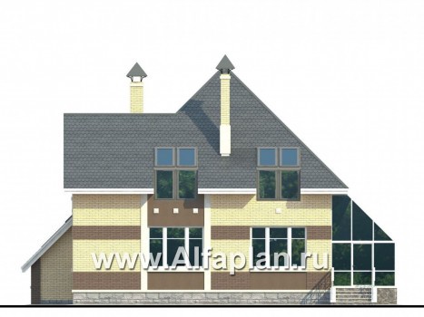 Проекты домов Альфаплан - «Светлая жизнь» - дом с окнами в небо - превью фасада №4