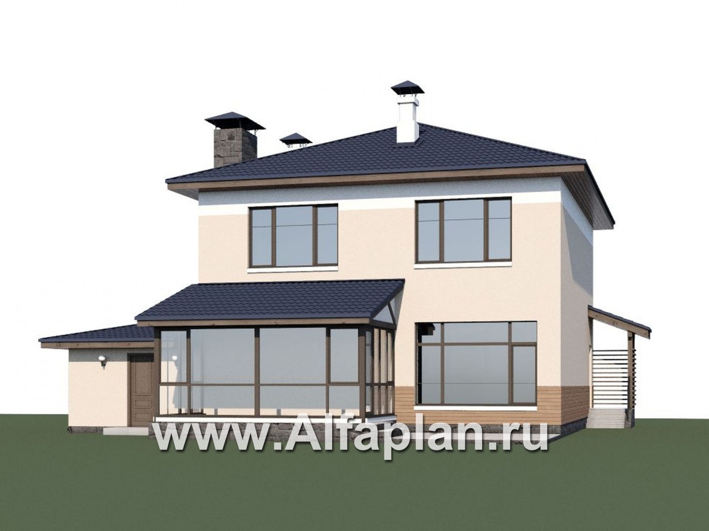 Проекты домов Альфаплан - «Преимущество» - современный  удобный дом с гаражом - дополнительное изображение №1