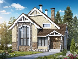 Проекты домов Альфаплан - «Новая пристань» - дом из газобетона для удобной загородной жизни - превью основного изображения