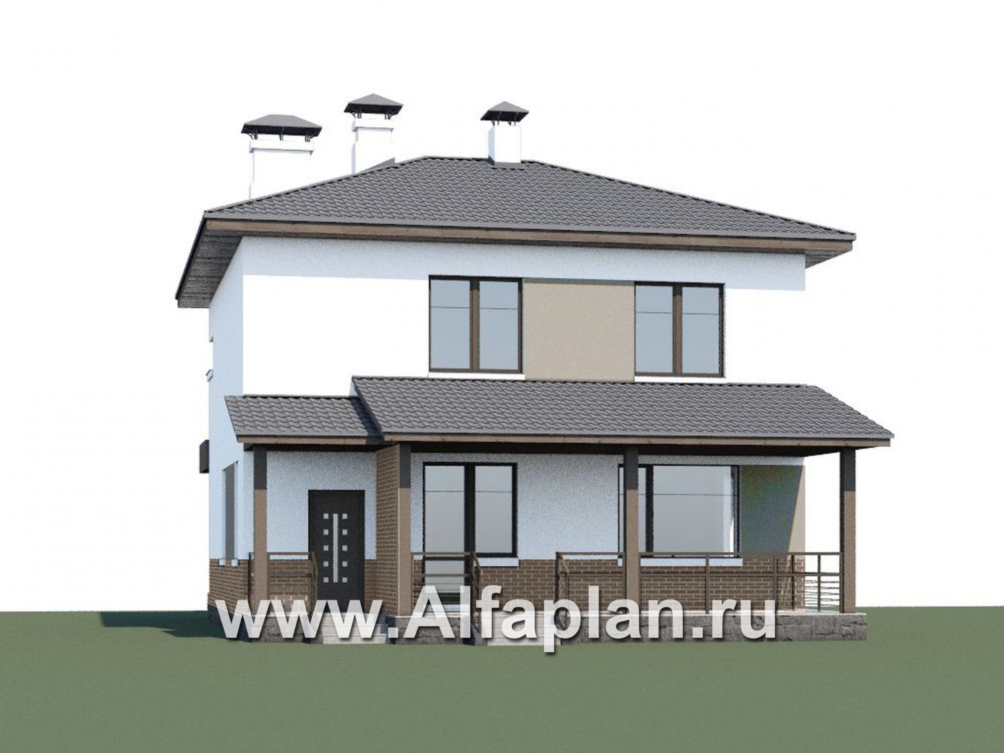 Проекты домов Альфаплан - «Приоритет» - экономичный и комфортный современный дом - дополнительное изображение №1