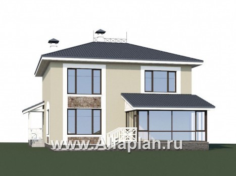 Проекты домов Альфаплан - «Либезюсефрау» - удобный дом с романтическими фасадами - превью дополнительного изображения №1