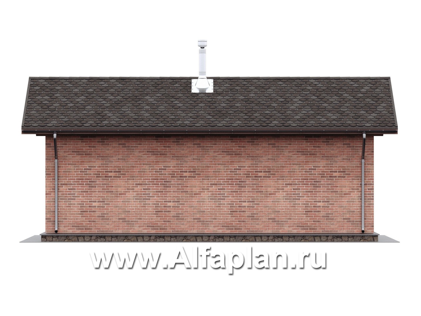 Проекты домов Альфаплан - Проект бани с остекленной верандой - изображение фасада №4