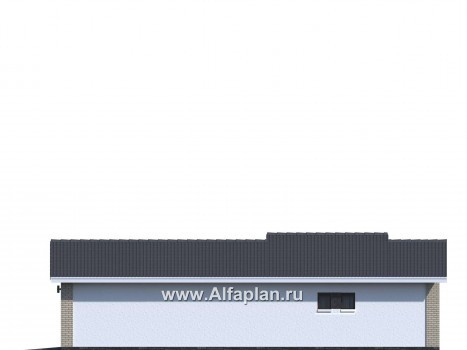 Проекты домов Альфаплан - Теплый гараж на 2 места или эллинг для катера - превью фасада №3
