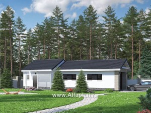 Проекты домов Альфаплан - Теплый гараж на 2 места или эллинг для катера - превью основного изображения