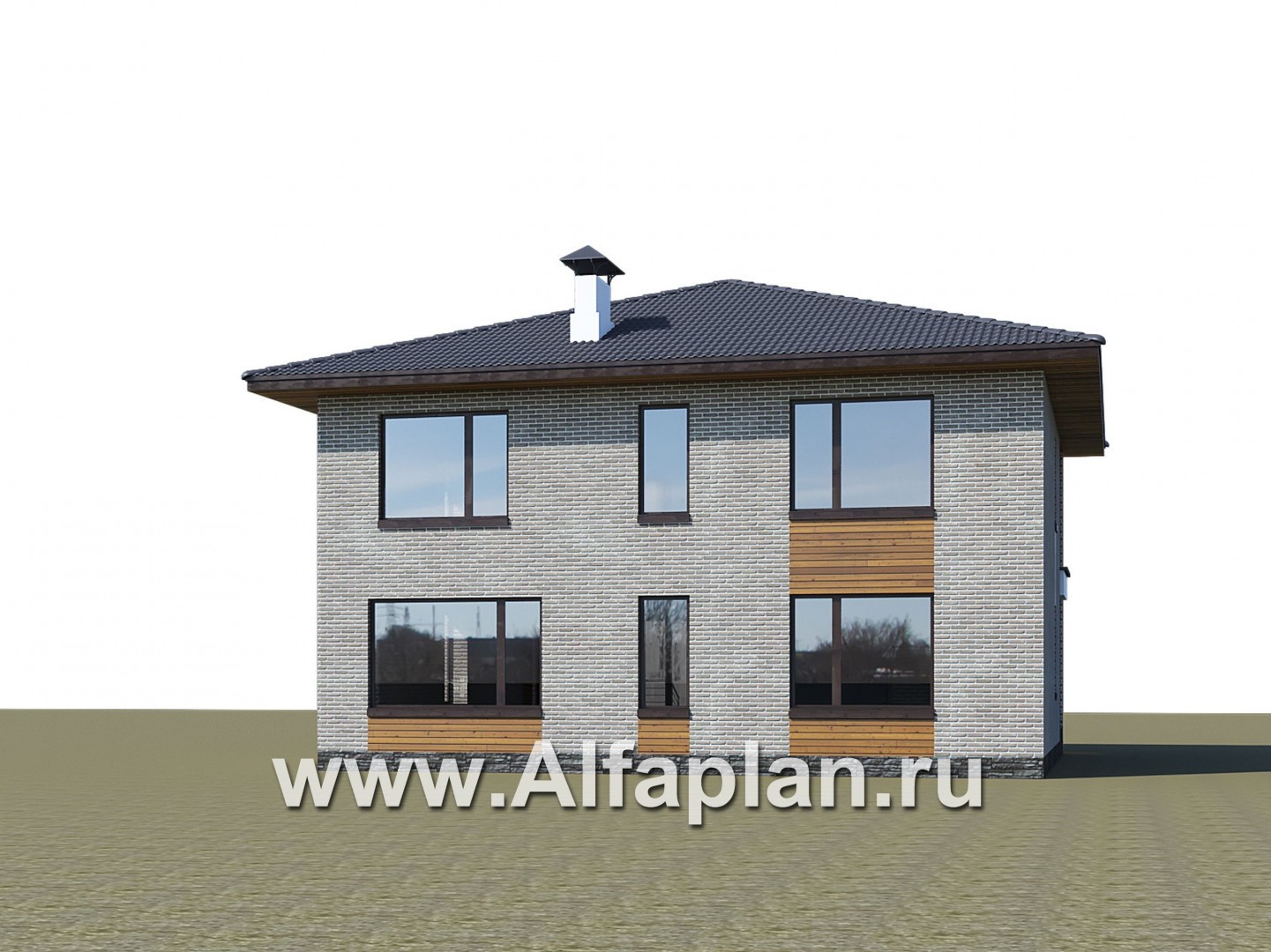 Проекты домов Альфаплан - «Эрго» - проект рационального, уютного современного дома - дополнительное изображение №2
