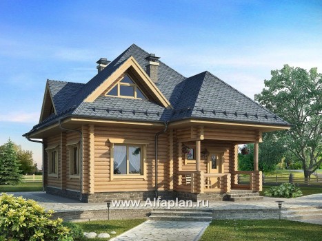 Проекты домов Альфаплан - Проект компактного деревянного дома - превью дополнительного изображения №1