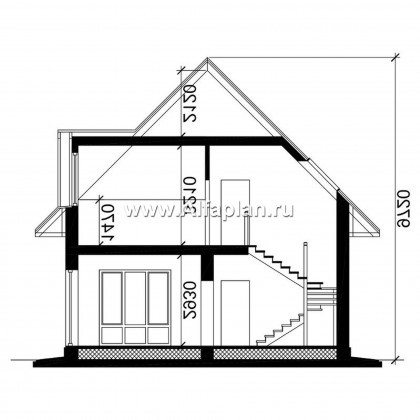 Проекты домов Альфаплан - Проект экономичного дома с компактным планом - превью плана проекта №3