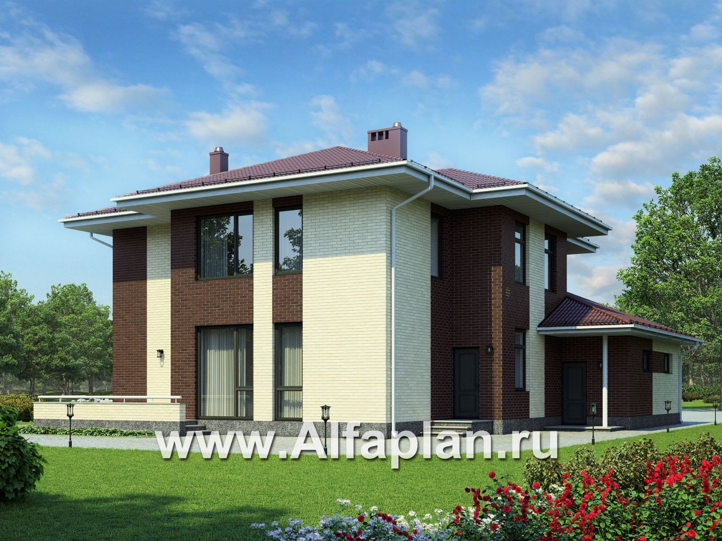Проекты домов Альфаплан - Проект комфортабельного дома в современном стиле - дополнительное изображение №2