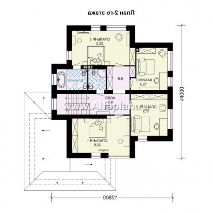 Проекты домов Альфаплан - Проект комфортабельного дома в современном стиле - превью плана проекта №2