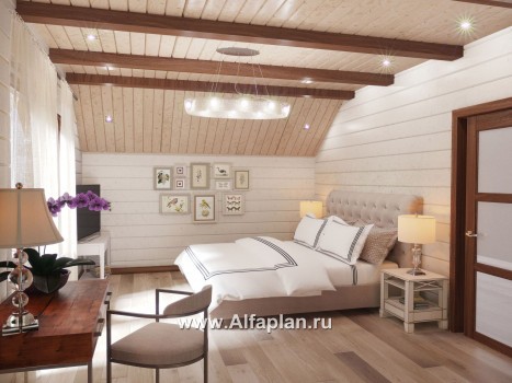 Проекты домов Альфаплан - Проект деревянного дома для большой семьи - превью дополнительного изображения №4