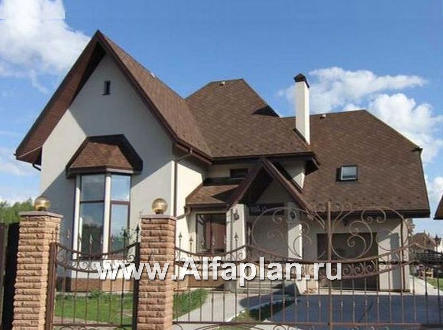 Проекты домов Альфаплан - «Вернигероде» - загородный дом с мансардой - дополнительное изображение №1