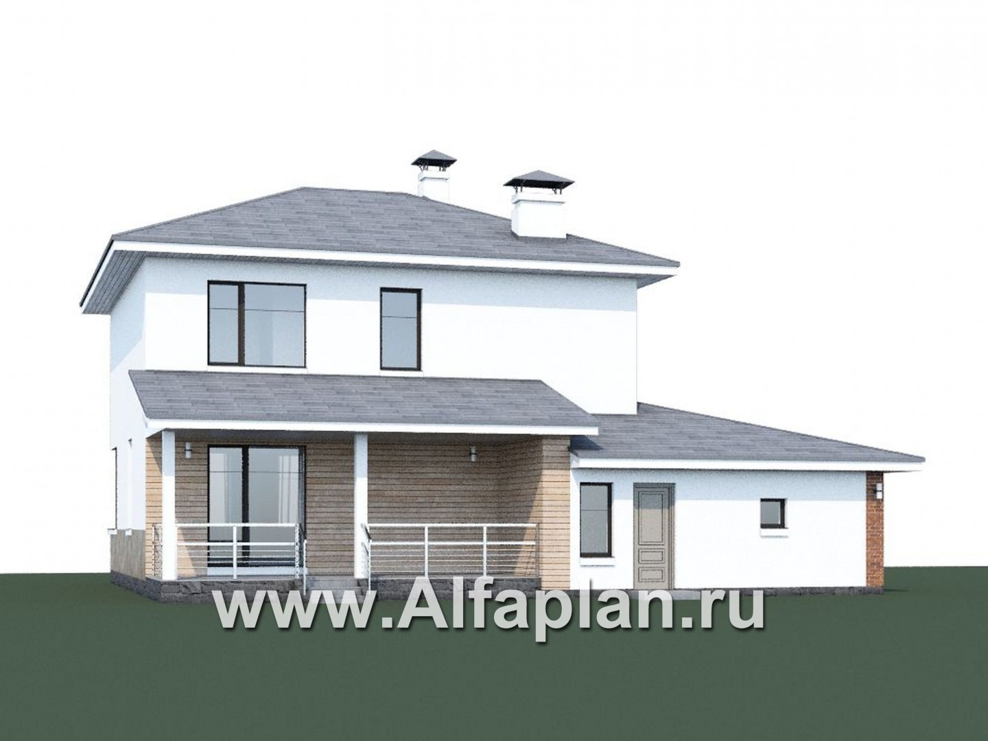 Проекты домов Альфаплан - «Рефлекс» - современный комфортабельный дом с гаражом - дополнительное изображение №1