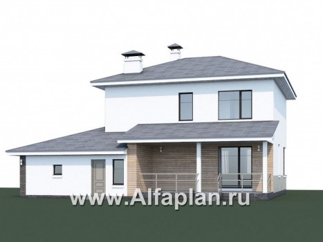 Проекты домов Альфаплан - «Рефлекс» - современный комфортабельный дом с гаражом и террасой - превью дополнительного изображения №1