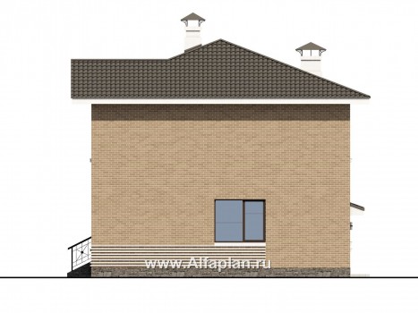 Проекты домов Альфаплан - «Серебро» - современный экономичный дом с гаражом - превью фасада №2