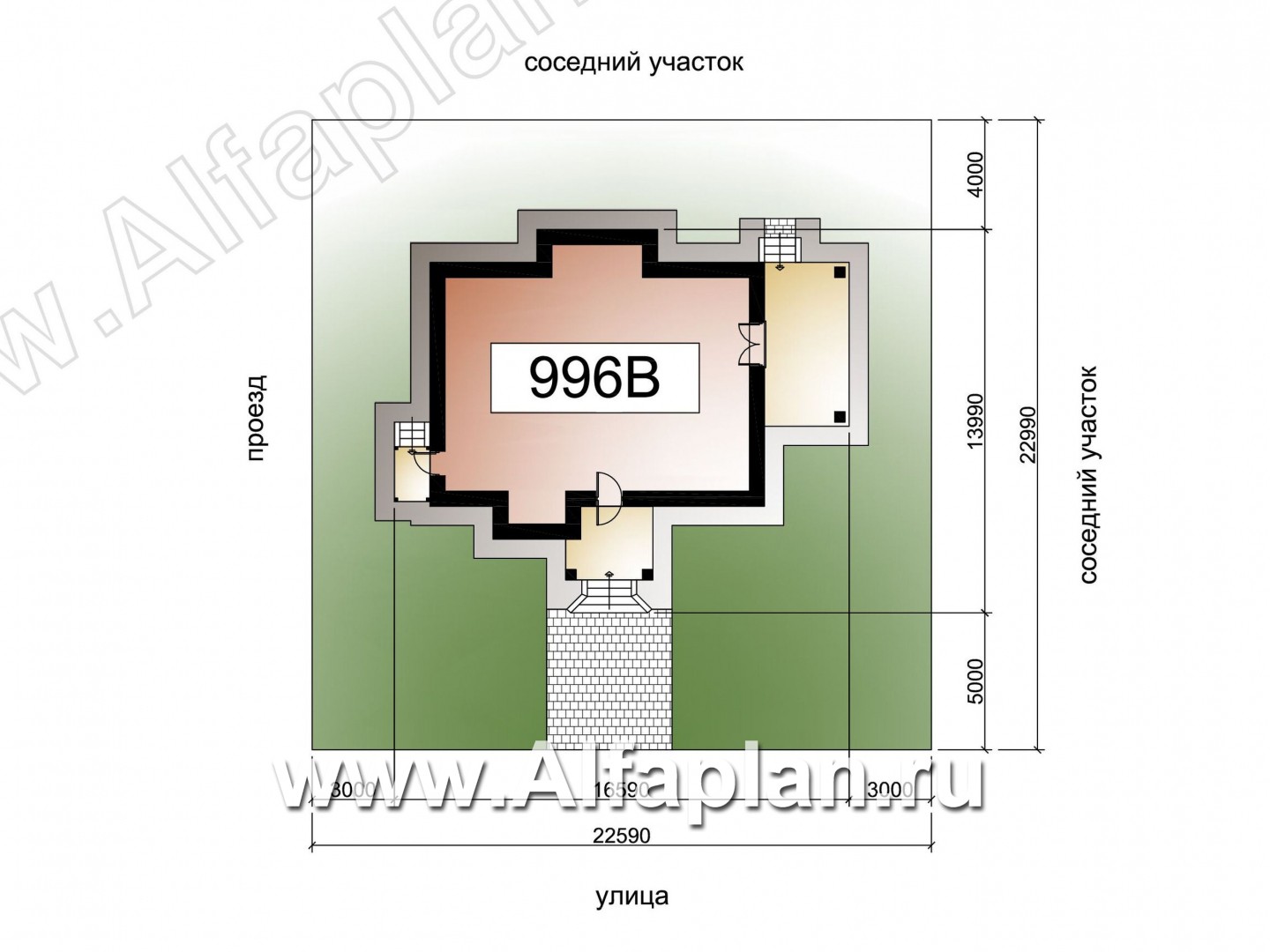 Проекты домов Альфаплан - «Разумовский» - элегантный загородный коттедж с террасой - дополнительное изображение №1