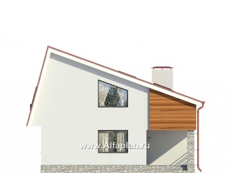 Проекты домов Альфаплан - Коттедж в авангардном стиле - превью фасада №2