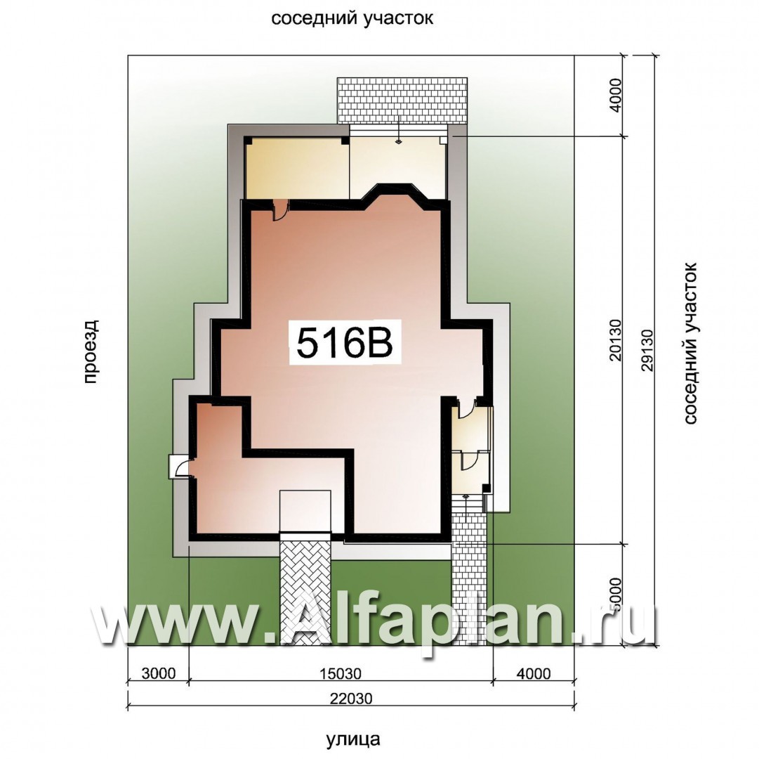 Проекты домов Альфаплан - «Вяземский» - комфортабельный коттедж с террасами для отдыха - дополнительное изображение №2