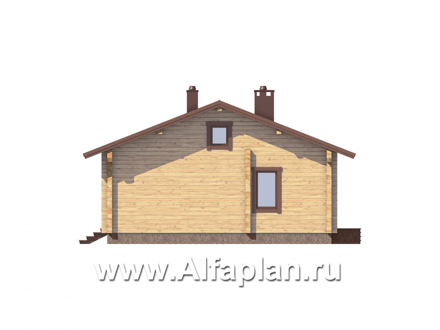 Проекты домов Альфаплан - Удобная современная дача с большой угловой террасой - изображение фасада №1