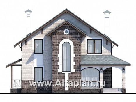 Проекты домов Альфаплан - «Виконт» - компактный дом с отличной планировкой - превью фасада №1