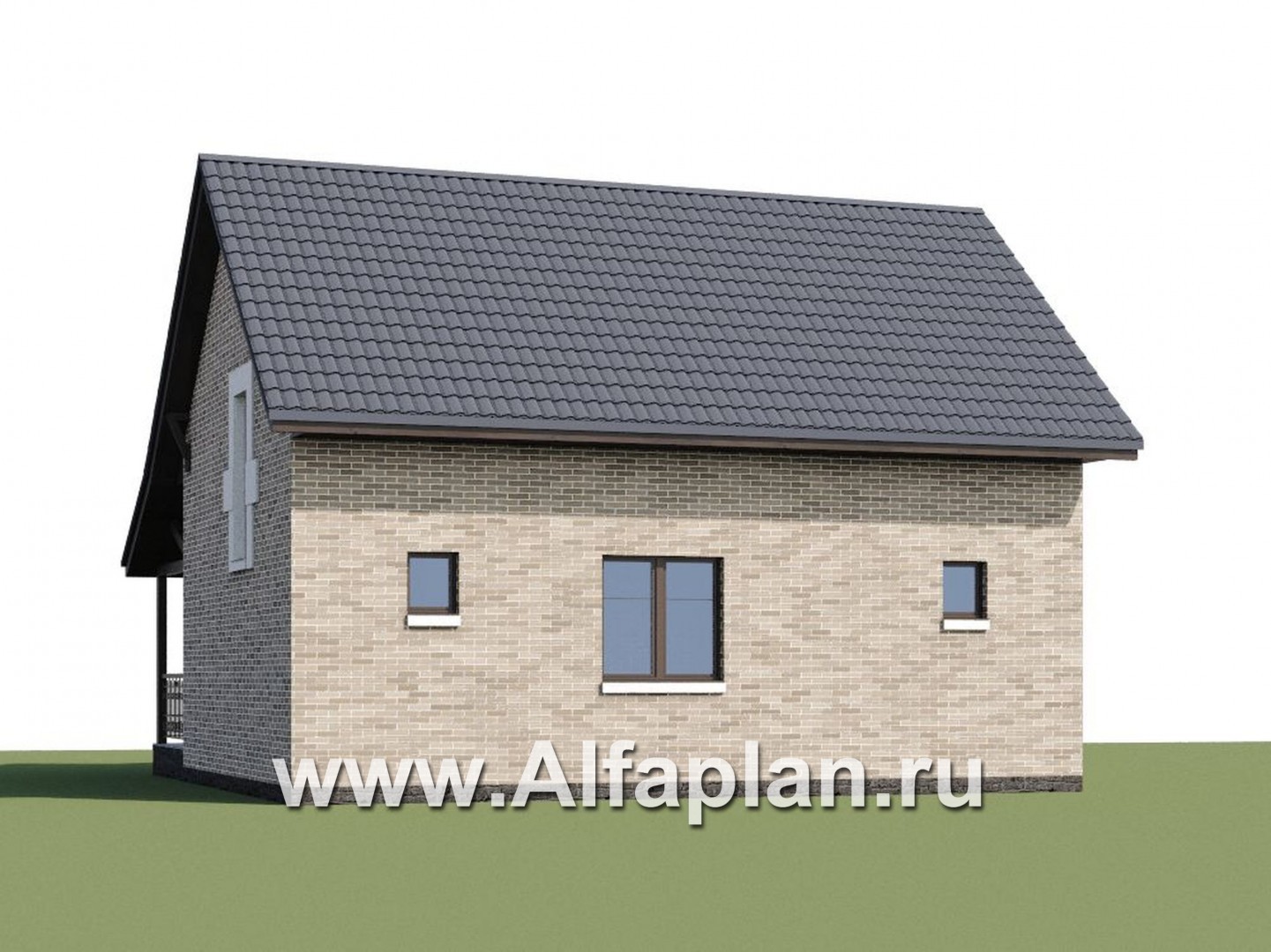 Проекты домов Альфаплан - Баня с бильярдной в мансарде - дополнительное изображение №1