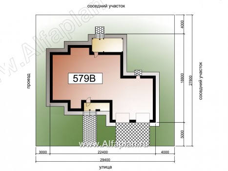 Проекты домов Альфаплан - «Киприда» — просторный коттедж с большим гаражом - превью дополнительного изображения №1