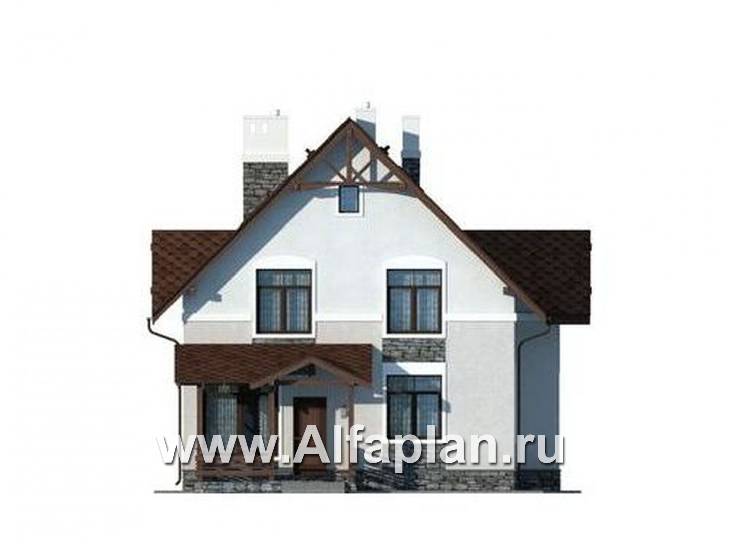 Проекты домов Альфаплан - Компактный и экономичный загородный дом - изображение фасада №3