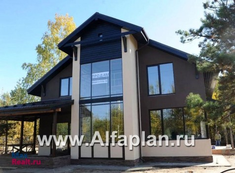 Проекты домов Альфаплан - «Регата» — комфортный загородный дом с двускатной крышей - превью дополнительного изображения №6