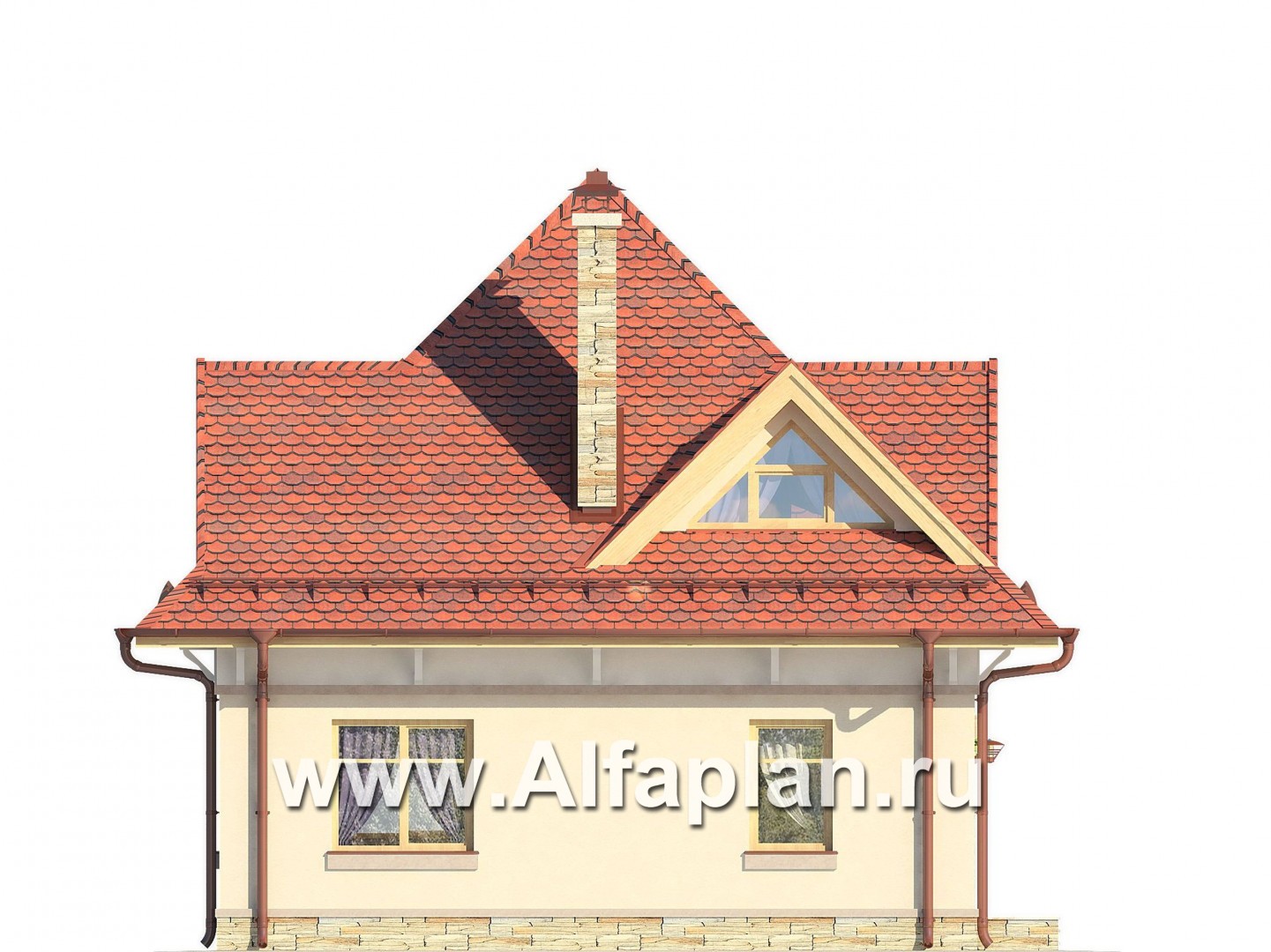 Проекты домов Альфаплан - Компактный и вместительный загородный дом - изображение фасада №3