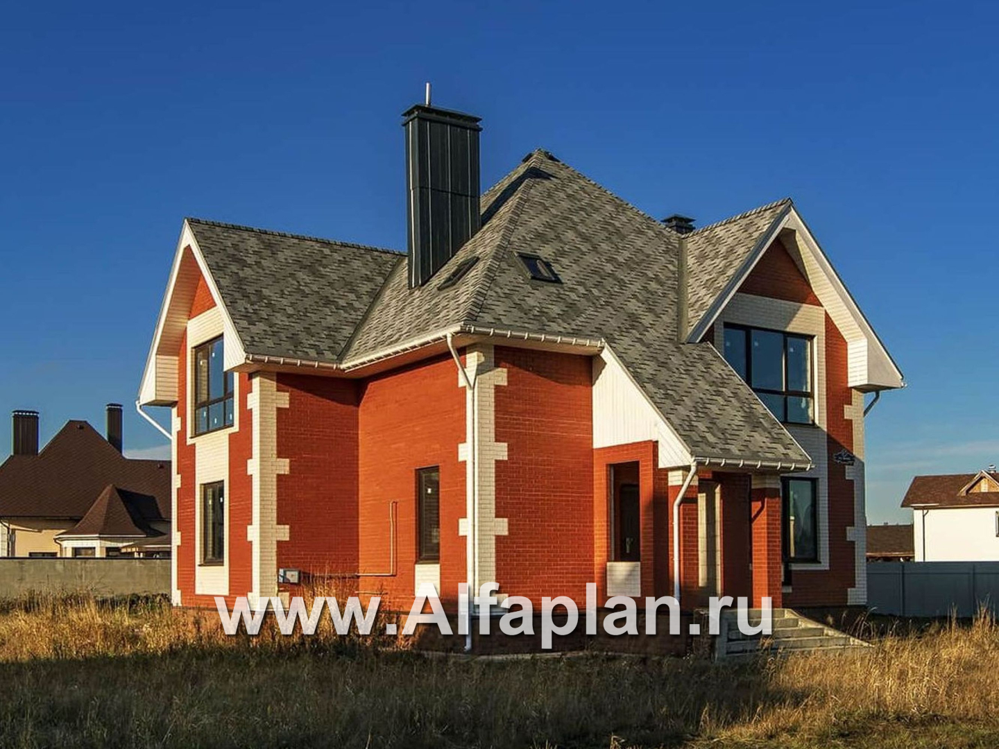 Проекты домов Альфаплан - «Алегро»- проект загородного дома с большой террасой - дополнительное изображение №6