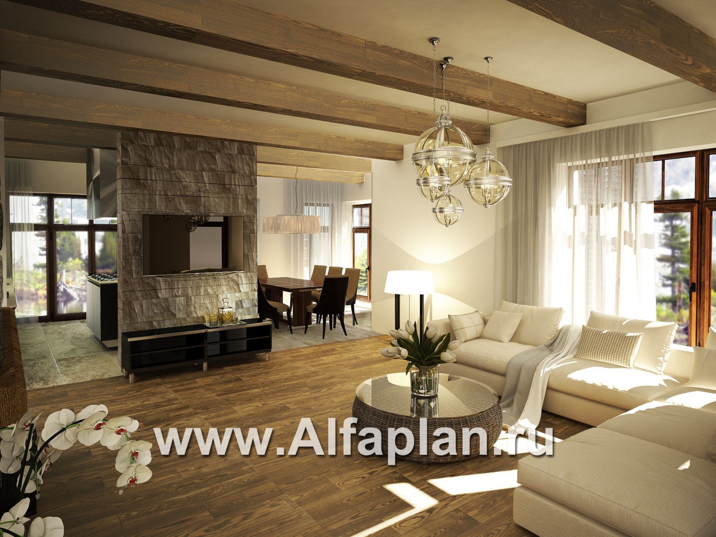 Проекты домов Альфаплан - Альпийское шале - дополнительное изображение №4
