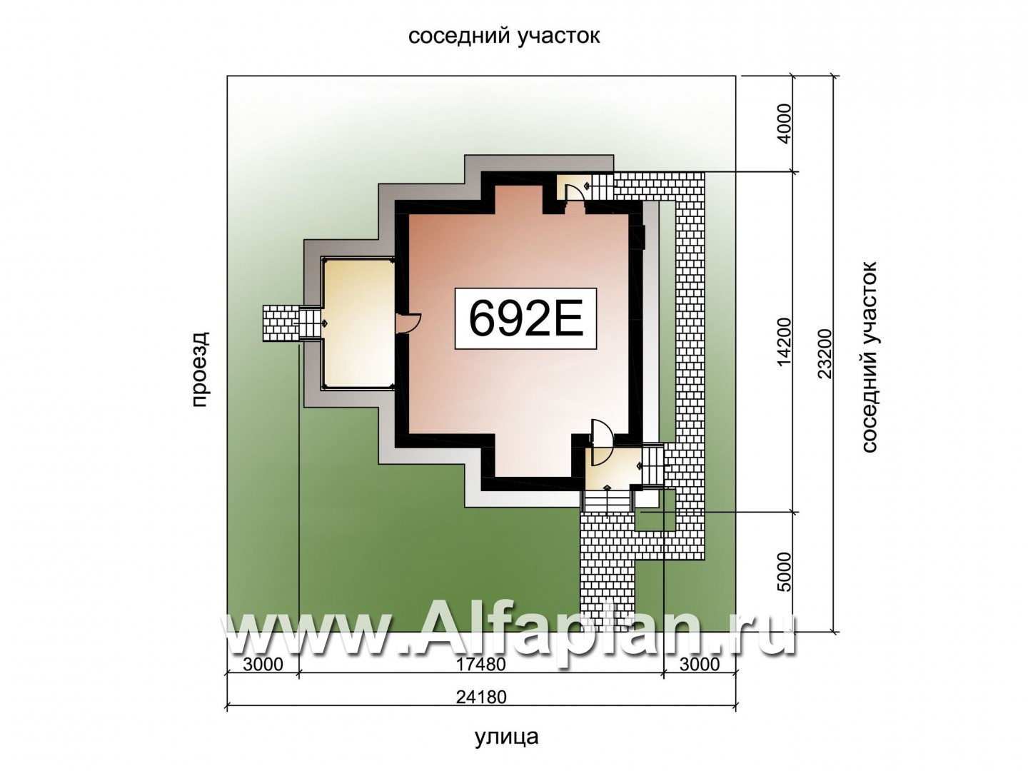 Проекты домов Альфаплан - Стильный двухэтажный коттедж со вторым светом - дополнительное изображение №1