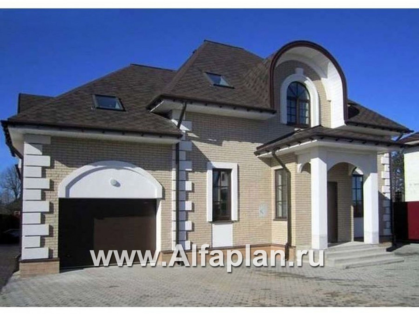 Проекты домов Альфаплан - «Эвита» - респектабельный дом с гаражом - дополнительное изображение №1