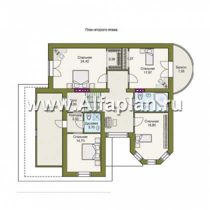 Проекты домов Альфаплан - «Амбиент» - проект коттеджа с большим гаражом - превью плана проекта №2
