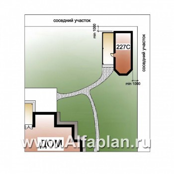 Проекты домов Альфаплан - Маленькая баня из газобетона для маленького участка - превью дополнительного изображения №2