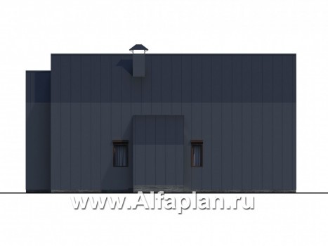 Проекты домов Альфаплан - «Омега» - двухэтажный каркасный дом с пятью спальнями - превью фасада №2
